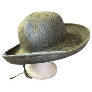 Scala Collezione Women's Adjustable Brim Floppy Summer Hat Dark Green One Size